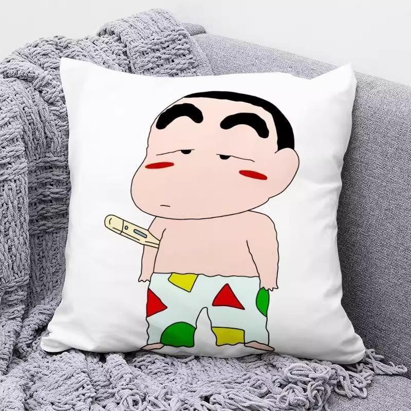 Cute Crayon Shin-chan Cartoon-Printed Pillowcases for a Cozy Sleep! Sofa cushion cover, room decoration, gifts