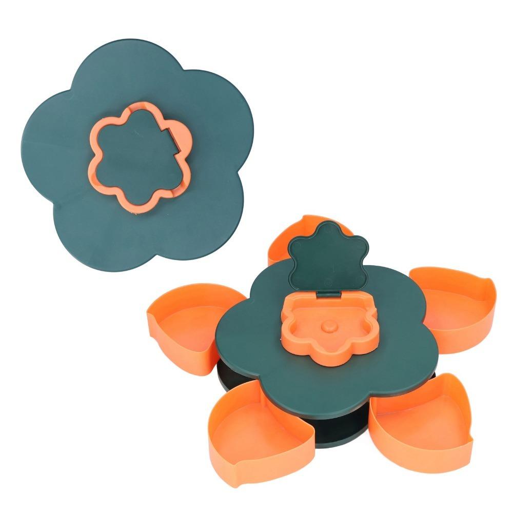 Flower Shape Candy Tray Double Layer Dry Fruit Box Elegant Storage Organizer  Fruit Serving Single layer