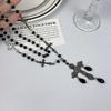 Layered Gothic Cross Necklace & Sweater Chain for Women