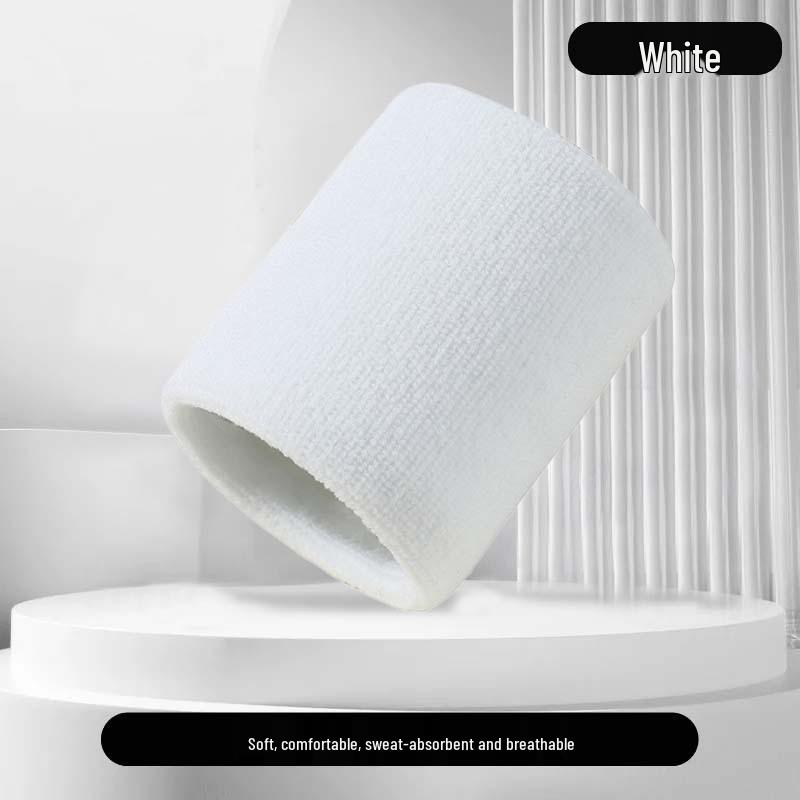 Colorful Cotton Sweat-Absorbent Sports Wristband for Fitness, Running, Basketball, and Badminton