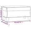 Cream Bench 70 X 35 X 41 Cm Faux Leather