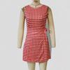 Women's Summer Casual Waist Waist Plaid Vest Sleeveless Dress