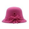 Basin hat women's autumn and winter casual hat big bow fashionable bucket hat women's dome British woolen top hat