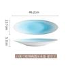 Restaurant, Hotel, Steamed Fish Dish, Front Brocade, Oval Strip Plate, Creative Ceramic Home Dish Plate, Pasta Salad Plate