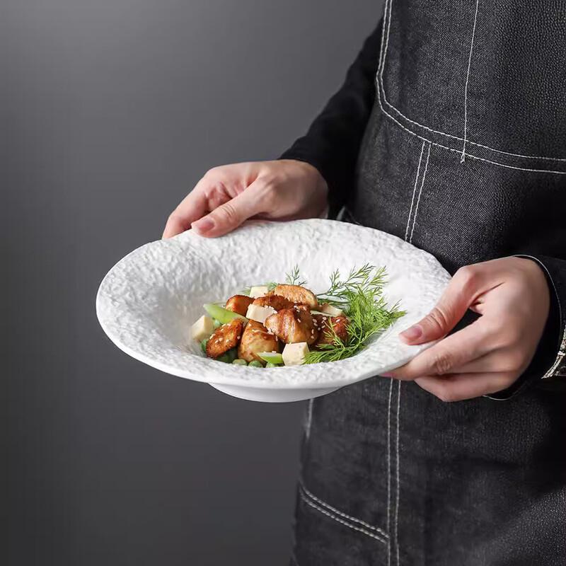 Premium Rock Texture Ceramic Soup Bowls (Set of 2)