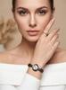 Gedi Women's Retro Waterproof Watch with Smooth Metal Beaded Strap and Exquisite Round Dial.