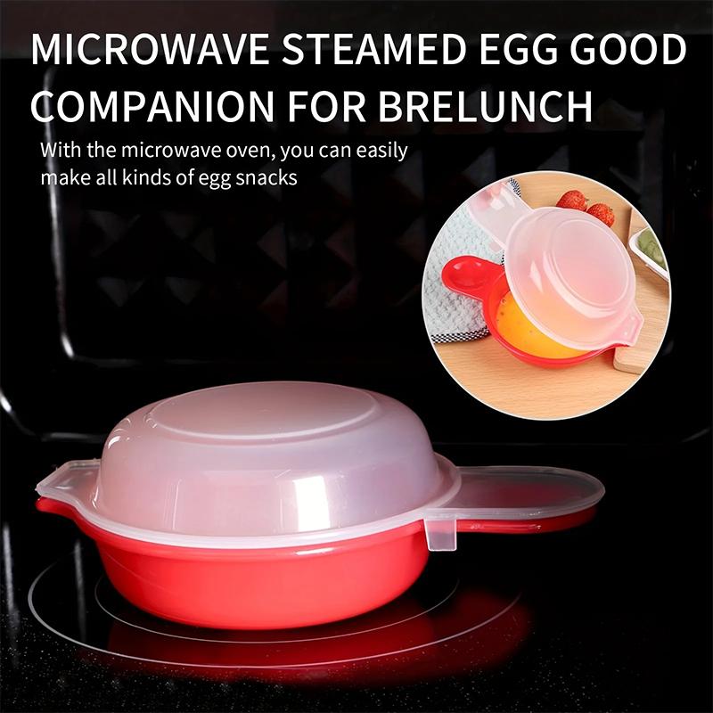 2Pcs/Set, Easy Eggwich Microwave Egg Cooker, Red And Clear, Kitchen Gadgets, Kitchen Accessories