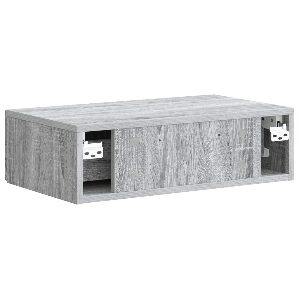 Wall Mounted Side Table Grey Sonoma 59 x 34.5 x 17 cm