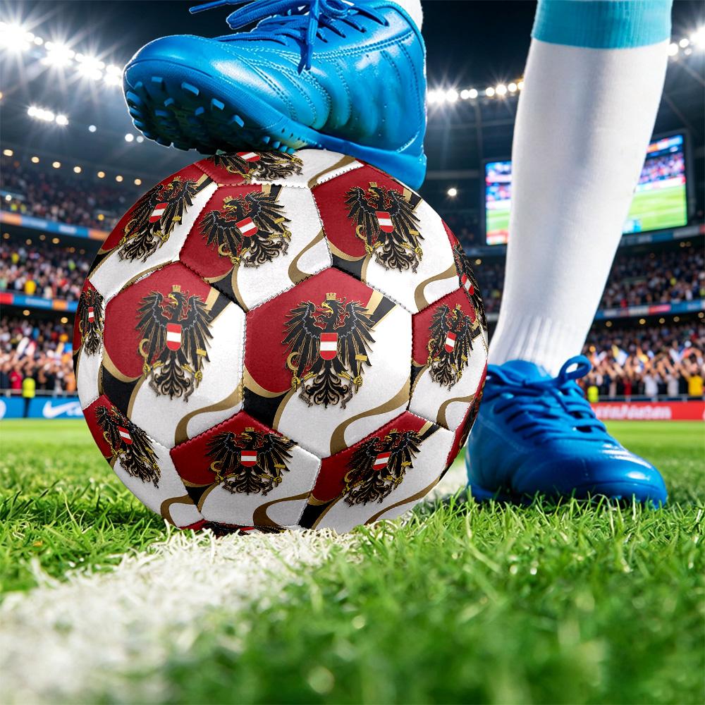 Austria Football Printed Size 5 Soccer Ball Wear Resistant Standard Adult Training Football Fan Gift for Indoor Outdoor Match Sports