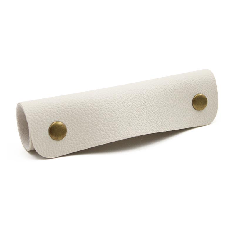 Available: Leather Anti-Fatigue, Anti-Slip Handle Cover for Luggage Handles - Removable with Two-Button Design