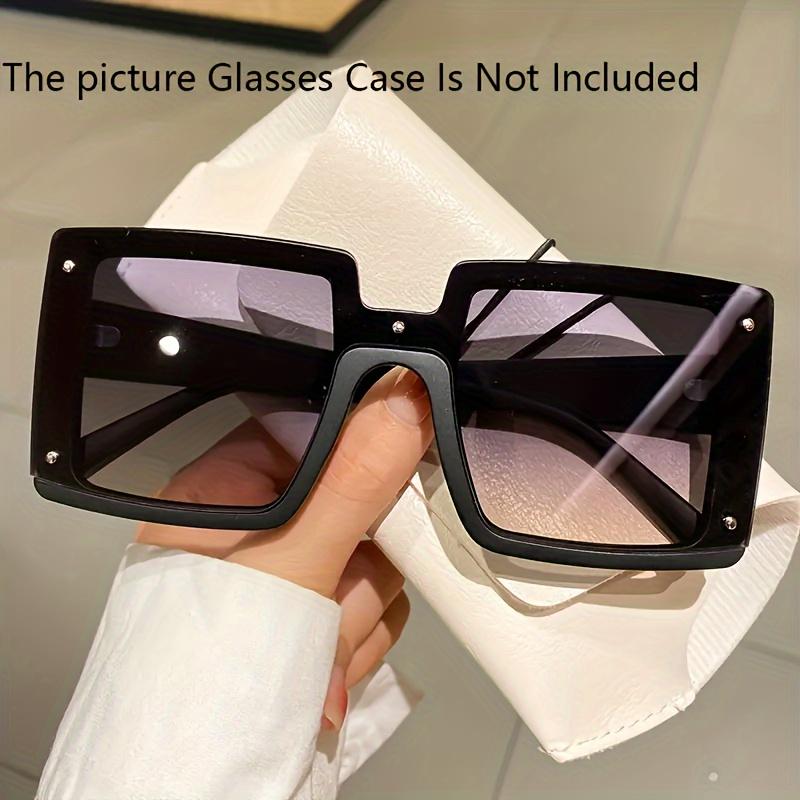 1 Set Oversized Square Trendy Glasses for Men Women Luxury Brand Design Casual Fashion Sunglasses