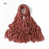 % rayon pleated solid color human cotton two-end beard bag headscarf female, new breathable soft scarf