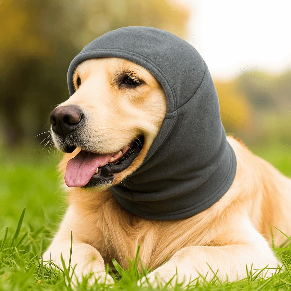 Beruhigende Kopfbedeckung Warme Hunde-Beruhigungshaube Verstellbare Atmungsaktive Hunde-Ohrenabdeckung Bequem Waschbare Hunde-Windmütze Reise