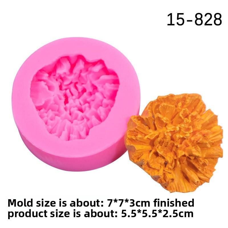3D Rose Bloom Shape Cake Fondant Silicone Mold Flower Candle Mold Cupcake Jelly Candy Chocolate Decoration Baking Tool Mould
