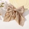 LOVEKIKI 4.9inch Elegant Hair Bows Hair Clip for Womens Fashion Ponytail Hairgripes Girls Solid Color Satin Butterfly Barrettes