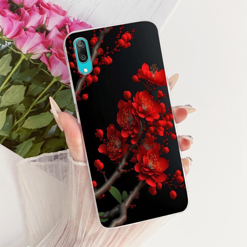 Transparent For Huawei Y7 Pro 2019 Case DUB-LX2 Cute Cat Fashion Butterfly Funny Painted Cover For Huawei Y7Pro 2019 Casing