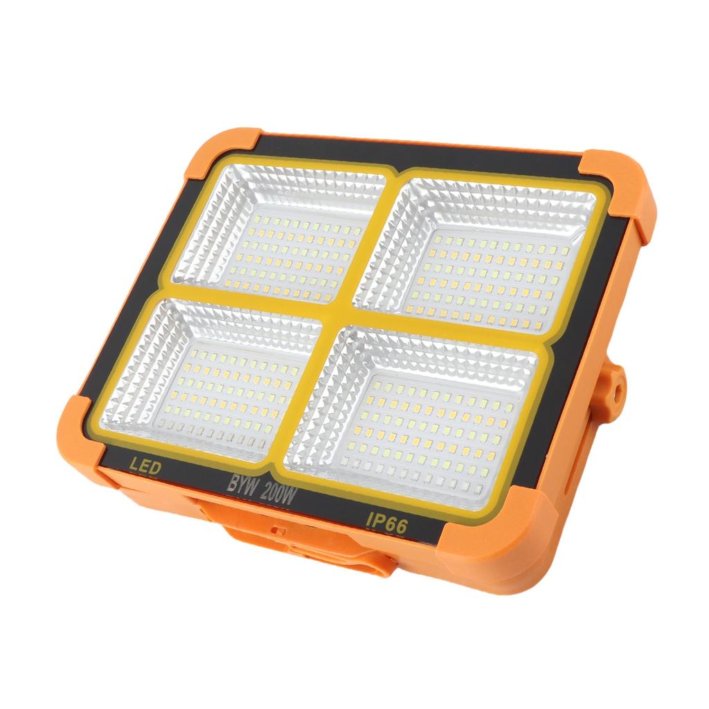 LED Portable Solar Work Light 200W 7000mAh 15000LM 288 Beads 4 Modes IP65 Rechargeable Emergency Worklight