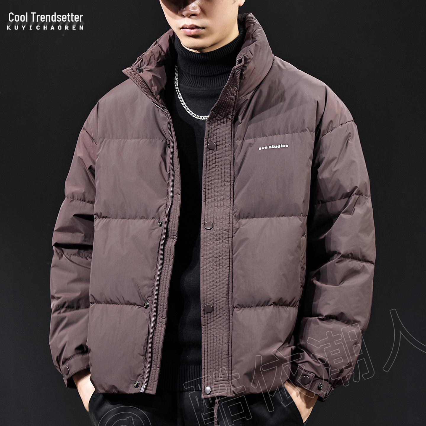 

Men s Lightweight White Duck Down Jacket - High-End, Warm, Casual, Autumn/Winter 2025. XL suitable for 140-160 catties кавовий