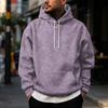Men's Vintage Print Hoodie with Single Pocket Casual Pullover