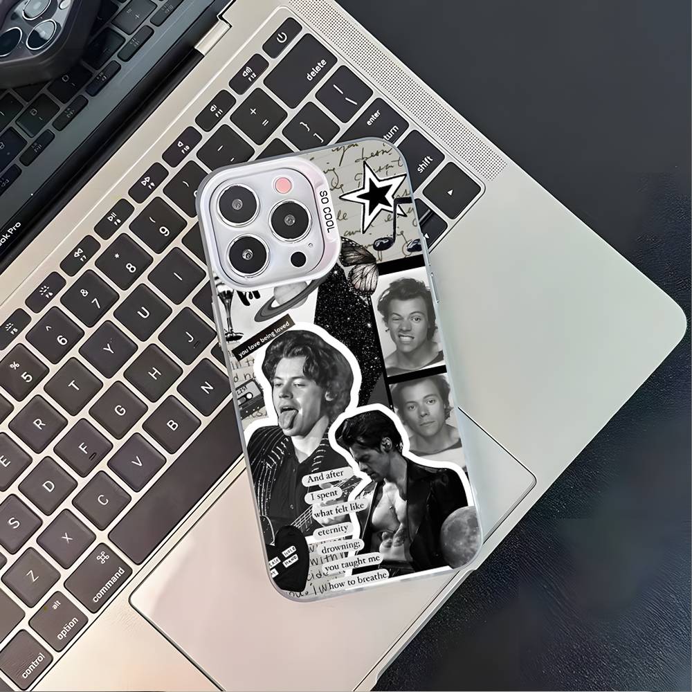 

H-HaRRy Music Styles Phone Case For iPhone 17,16,15,14,13,12,11,Pro,XS,Max,Plus,Mini,SE4,E White Matte Shockproof Cover iPhoneX