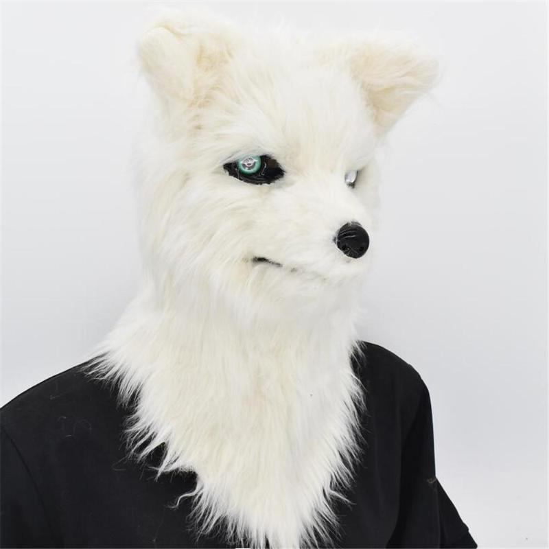 Open Mouthed Parody Wolf Head Mask Cute Animal Headpiece Funny Performance Prop Costume Party Halloween 1PCS