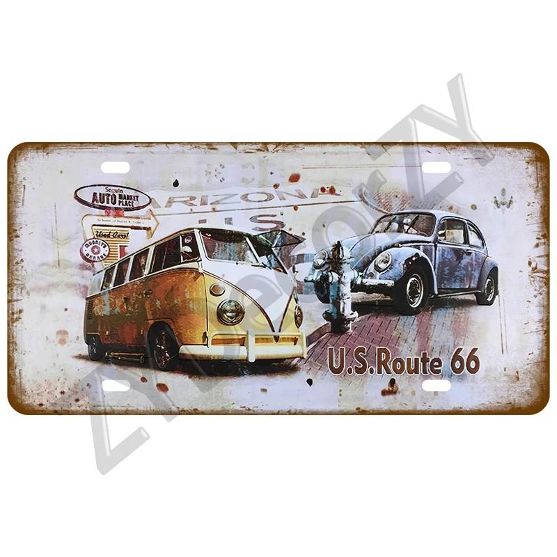 Metal Sign Art Bar Club Plaque Home Tire Shop Wall Art Decor Gas Route 66 Arts Plate Garage Tin Sign Poster Vintage Car TinPlate