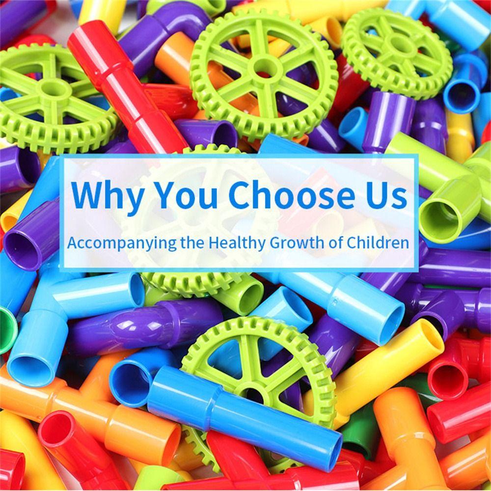 Designer Assembling Pipeline Tunnel DIY Brick Pipe Puzzle Blocks  Kids Toy