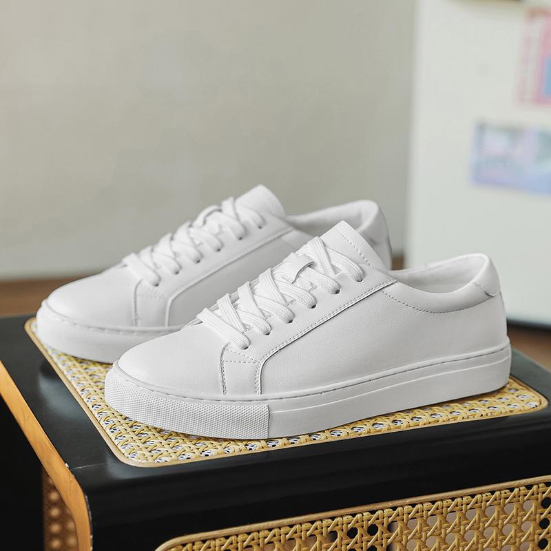 Extra large size men's shoes spring 2025 new trend board shoes British style color polishing casual shoes soft sole white shoes men