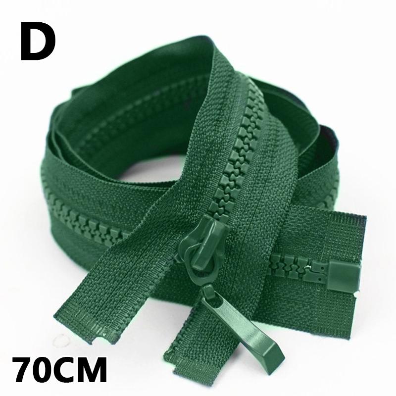 70/90cm 5# Resin Zipper Double Slider Zip For Down Jacket Clothes Bags Sewing Accessories Open-End Zippers Repair Accessory