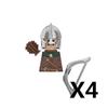 MOC Středověcí rytíři Orkové Stavební kostky Figurky Hračka Vojáci Stráž Zbraně Luky Šípy Štít Brnění Vlajky Pochodně T016