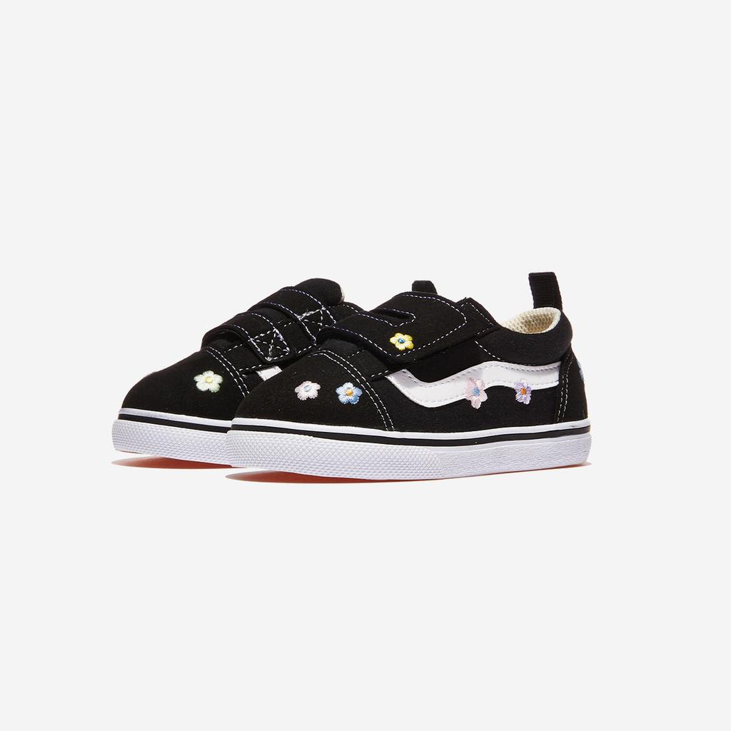Vans Old Skool Toddler - Black/White/Flower [V36TDL BLT EB.F-BLK/WHT/FLW]