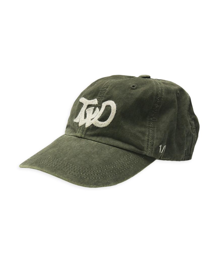 TUEWID Twd Hand Embroidery Wrinkled Ball Cap In Seaweed Green