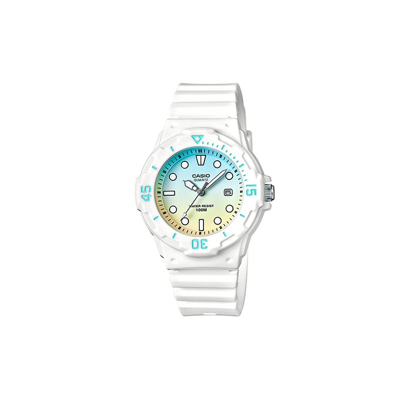 

Casio YOUTH Series-LRW Disc Three-Needle Summer Ice Cream Macaron Gradient Dial 100 m Waterproof Quartz Movement Resin Strap Japanese and LRW-200H-2E2 синій