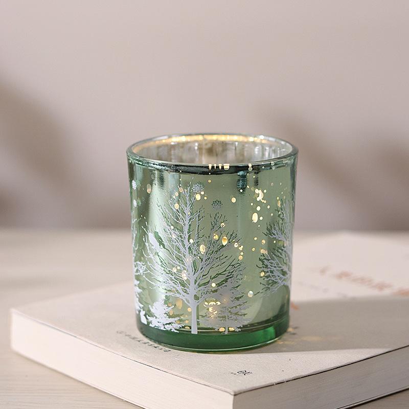 Glass Jars Candle Holders Round Cylinder Ceramic Candle Lantern Holder for Table Decoration