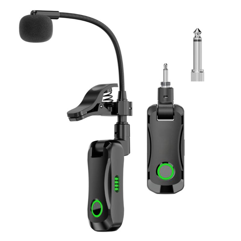 User Friendly Wireless Microphone for Instrument with Automatic Pairing and Clear Sound for Enthusiasts & Professional