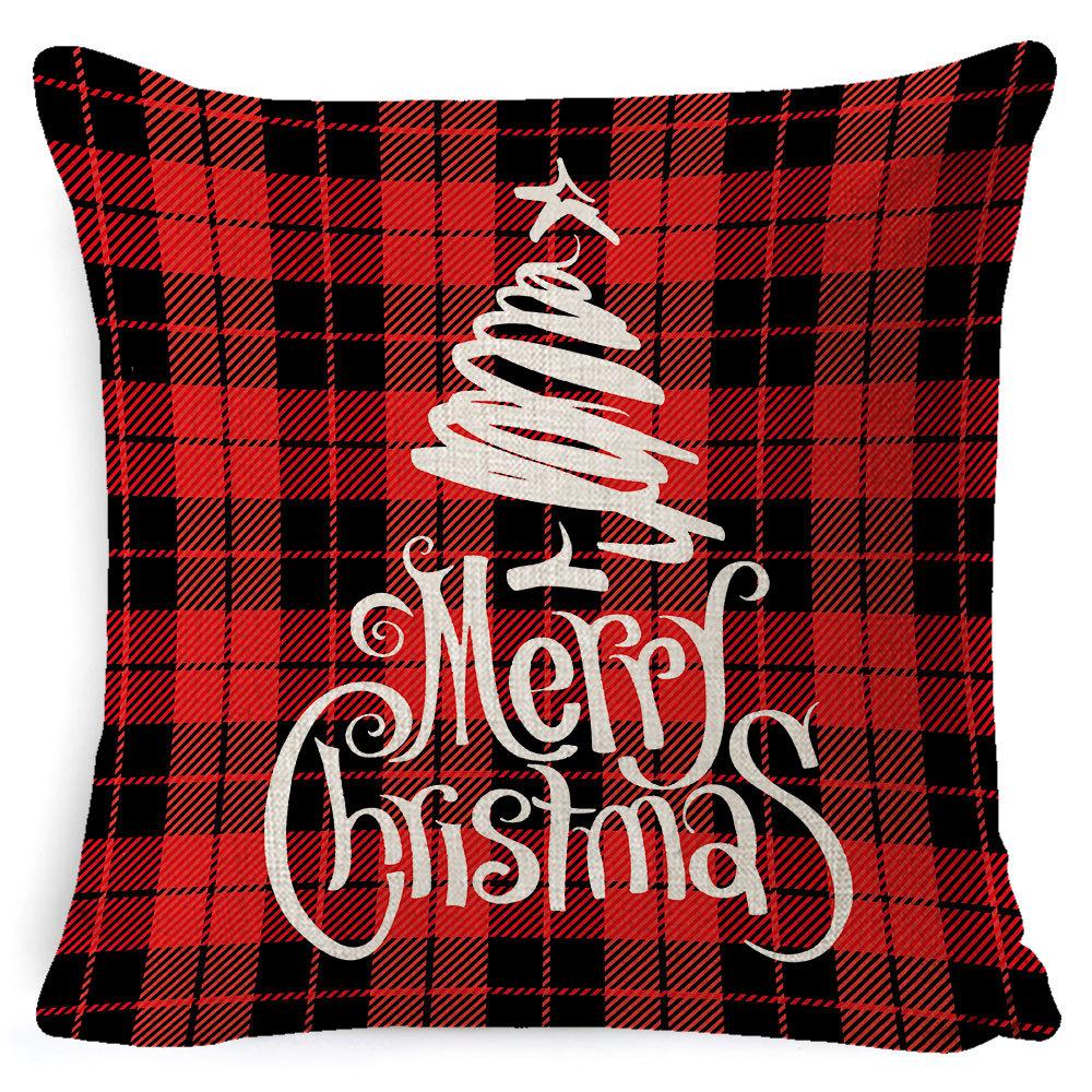 Christmas Pillowcase Home European Linen Sofa Cover Cushion Cushion Pillowcase Back Cushion