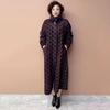 Winter Women's Long Mink Fur Coat  Stand Collar Thick Warm Mink Fur Overcoat Plus Size Fur Coat