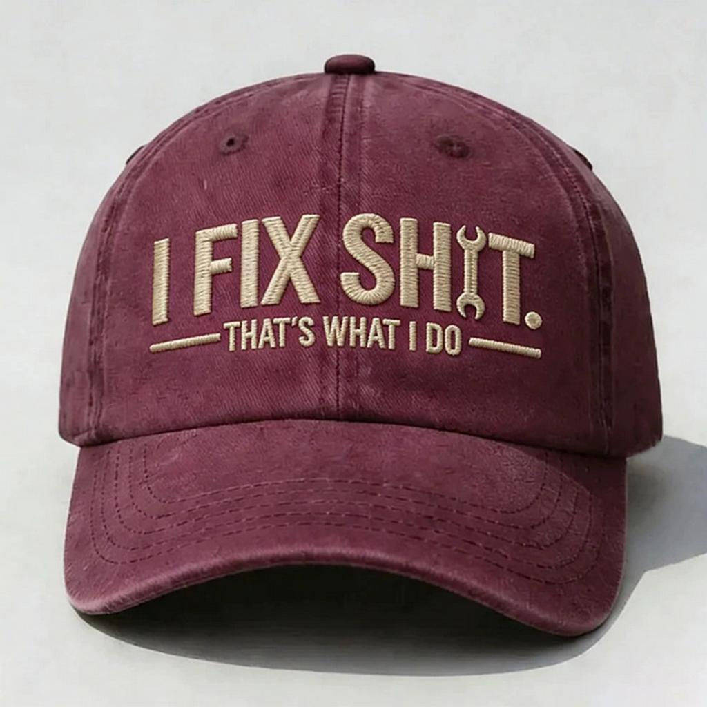 Unisex Letter Embroidered Hat Retro Distressed Embroidered Baseball Cap