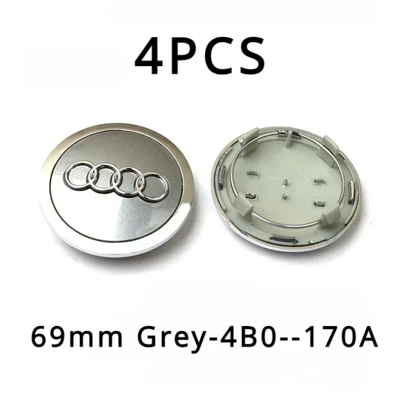 Hub Caps Hot For qaz24 4P 60/61/68/69mm For qaz24 Alloy Wheel Centre Caps Hubs Dust Covers qaz24 A3 8L 8P A4 B5 B6 B7 A6 C5