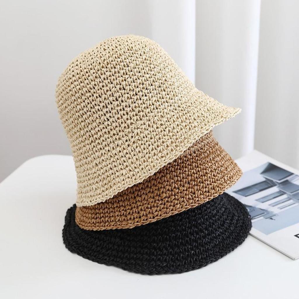 1 STKS Strand Koreaanse Strohoed Zomer Dames Vizier Emmerhoed Vissershoed Hand Geweven Panama Meisje Visserij Chapeau Zonnehoeden Gereedschap