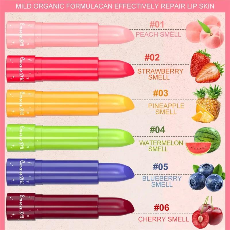 6 Colors Fruity Lip Balm Nourish Moisturize Lipstick Long Lasting Hydrating Fade Lip Lines Prevent Dry Lips Make Up Lip Care