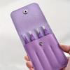 4-piece Stainless Steel Eyebrow Tweezers Purple Set Makeup Tools for Eyelash Extension, Eyebrow Shaping, Hair Removal