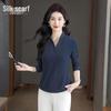 Women's Solid Mock Neck Long Sleeve Slim Fit Top