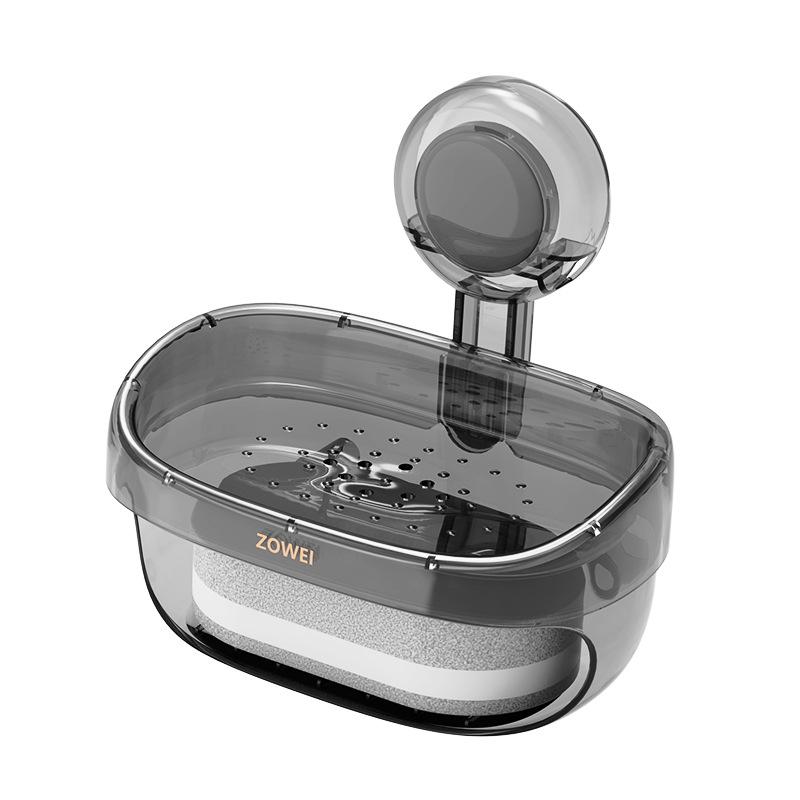 Double Layer Soap Box with Sponge Holder Non Slip Drainage Bathroom Soap Dish