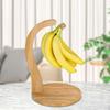 Bananenhalter Ständer Multifunktion Haken Tragbar für Zuhause Holzfarbe