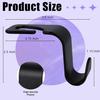 6 Pack Car Seat Headrest Hooks, Back Seat Purse Hanger Holder Hook, Universal Storage Organizer For Handbag Grocery Bags Coats, Car Accessories For