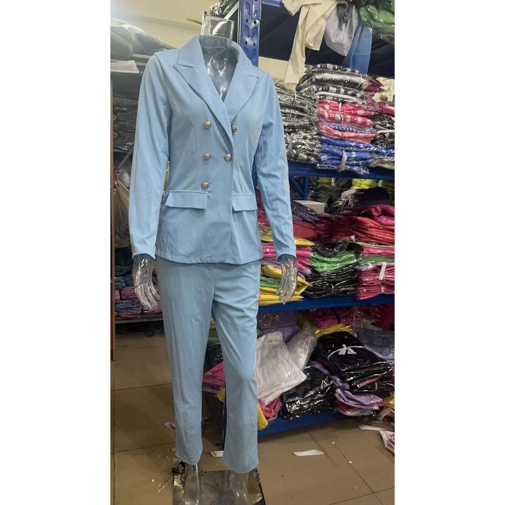 Women's Casual Stylish Two-Piece Suit Set - Elegant Office Blazer & Pants for Commuting, Modern Workwear