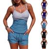 Women's Fashion Color Swimsuit With Pockets And Color Blocking
