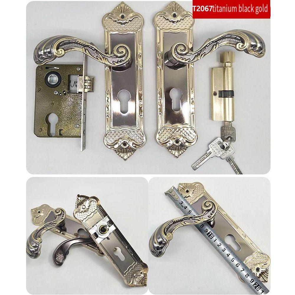 Vintage Bedroom Interior Door Lock Easy Install Interior Door Knobs Door Handle Lock Set  Indoor