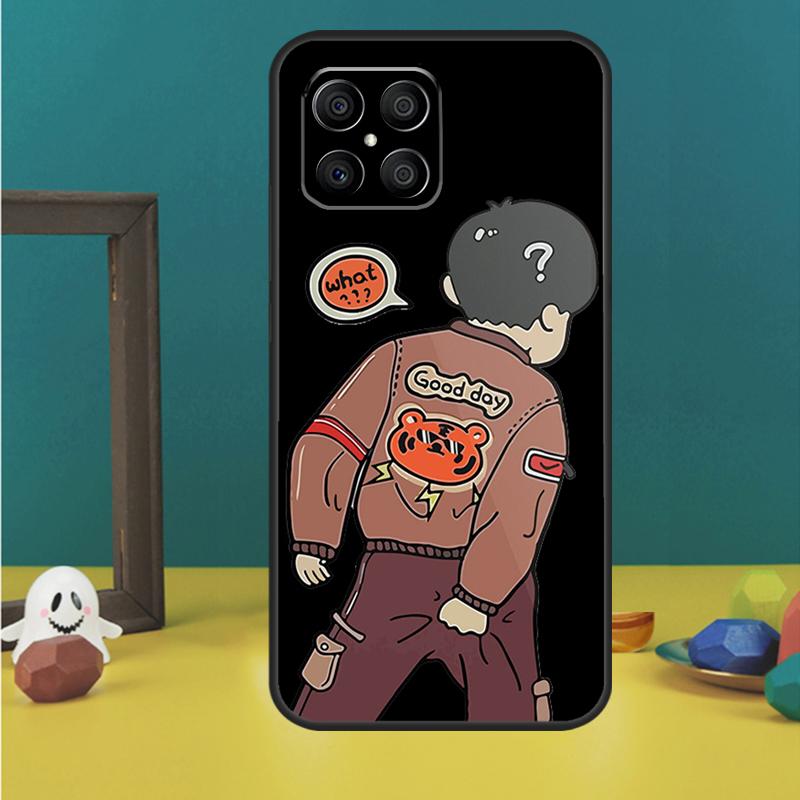 Cartoon Couple Love Boy Girl For Huawei P30 Lite P50 P40 P20 Pro P Smart Z Nova 9 5T Cover For Honor 50 X9 X8 X7 Case